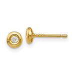 Load image into Gallery viewer, 14K Yellow Gold Polished CZ Earrings