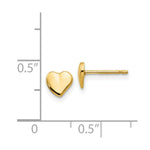 Load image into Gallery viewer, 14K Yellow Gold Heart Earrings