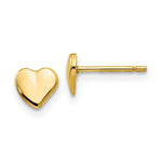 Load image into Gallery viewer, 14K Yellow Gold Heart Earrings