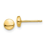 Load image into Gallery viewer, 14K Yellow Gold Polished Half Ball Post Earrings 5mm width