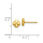 Load image into Gallery viewer, 14K Yellow Gold Polished 4-Leaf Clover Post Ear
