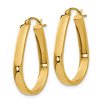 Load image into Gallery viewer, 14K Yellow Gold Polished 3.5mm Oval Hoop Earrings 3.5mm width