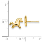 Load image into Gallery viewer, 14K Yellow Gold Pony Earrings