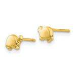 Load image into Gallery viewer, 14K Yellow Gold Mini Turtle Earrings