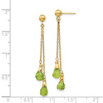 Load image into Gallery viewer, 14K Peridot Dangle Earrings