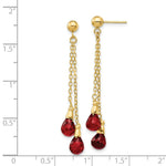 Load image into Gallery viewer, 14K Garnet Dangle Earrings