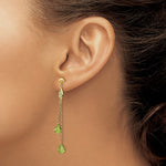 Load image into Gallery viewer, 14K Peridot Dangle Earrings
