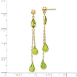 Load image into Gallery viewer, 14K Peridot Dangle Earrings