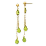 Load image into Gallery viewer, 14K Peridot Dangle Earrings