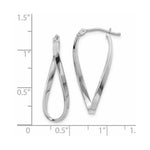 Load image into Gallery viewer, 14K White Gold Small Twisted Earrings 2mm width