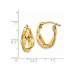 Load image into Gallery viewer, 14K Yellow Gold Twisted Hoop Earrings 8mm width