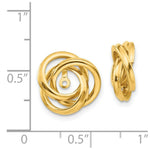 Load image into Gallery viewer, 14K Yellow Gold Polished Love Knot Earring Jackets 15mm length