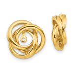 Load image into Gallery viewer, 14K Yellow Gold Polished Love Knot Earring Jackets 15mm length