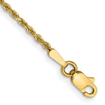 Load image into Gallery viewer, 14K Yellow Gold 1.5mm Diamond-cut Rope with Lobster Clasp Chain Bracelet  Length 6'' inches
