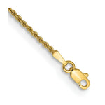 Load image into Gallery viewer, 14K Yellow Gold 1.5mm Handmade Regular Rope Chain Bracelet  Length 6'' inches
