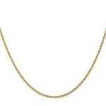 Load image into Gallery viewer, 14K Yellow Gold 1.5mm Handmade Regular Rope Chain Necklace  Length 14'' inches
