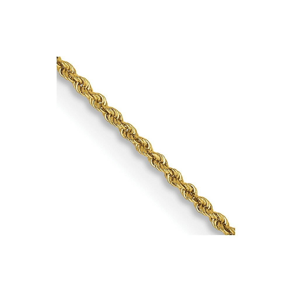 14K Yellow Gold 1.5mm Handmade Regular Rope Chain Necklace  Length 14'' inches