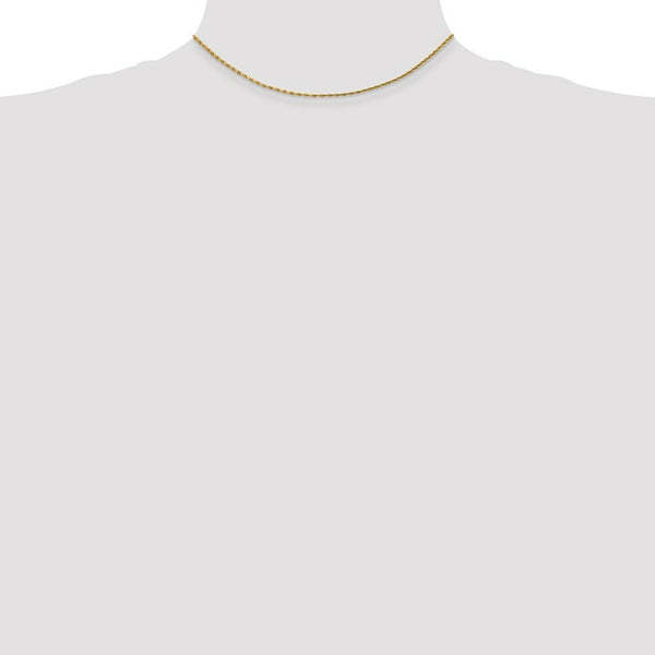 14K Yellow Gold 1.75mm Diamond-cut Rope with Lobster Clasp Chain Necklace  Length 16'' inches