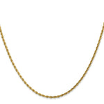 Load image into Gallery viewer, 14K Yellow Gold 1.75mm Diamond-cut Rope with Lobster Clasp Chain Necklace  Length 16'' inches
