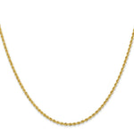 Load image into Gallery viewer, 14K Yellow Gold 2mm Handmade Regular Rope Chain Necklace  Length 14'' inches
