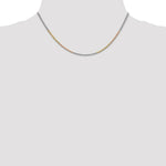 Load image into Gallery viewer, 14K Tri-Color Gold 1.8mm Diamond-cut Rope Chain Necklace  Length 16'' inches
