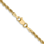 Load image into Gallery viewer, 14K Yellow Gold 2.25mm Diamond-cut Rope with Lobster Clasp Chain Necklace  Length 16'' inches
