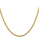 Load image into Gallery viewer, 14K Yellow Gold 2.75mm Diamond-cut Rope with Lobster Clasp Chain Necklace  Length 16'' inches
