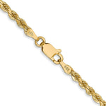Load image into Gallery viewer, 14K Yellow Gold 2.75mm Diamond-cut Rope with Lobster Clasp Chain Necklace  Length 16'' inches
