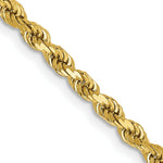 Load image into Gallery viewer, 14K Yellow Gold 2.75mm Diamond-cut Rope with Lobster Clasp Chain Necklace  Length 16'' inches

