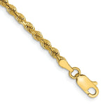 Load image into Gallery viewer, 14K Yellow Gold 2.75mm Diamond-cut Rope with Lobster Clasp Chain Bracelet  Length 7'' inches
