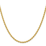 Load image into Gallery viewer, 14K Yellow Gold 2.75mm Handmade Regular Rope Chain Necklace  Length 16'' inches
