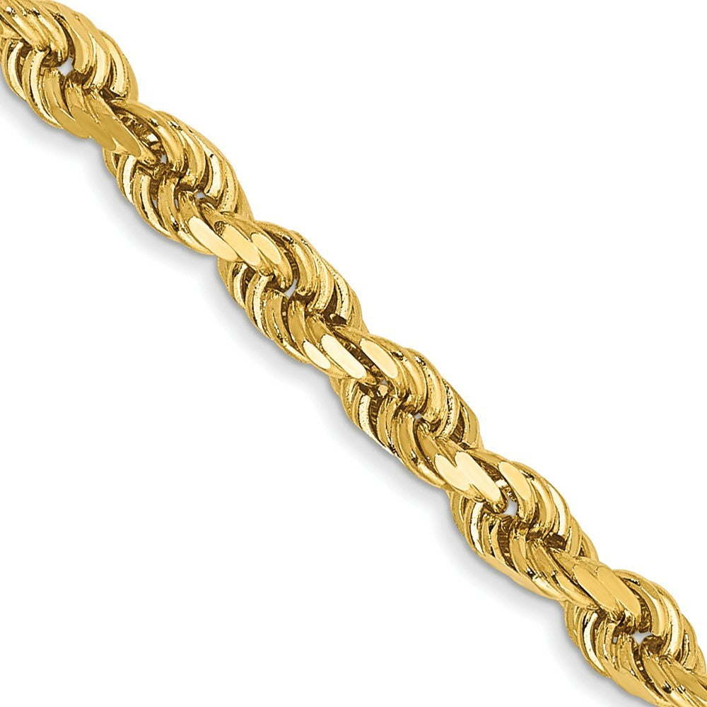 14K Yellow Gold 3.2mm Diamond-cut Rope with Lobster Clasp Chain Necklace  Length 16'' inches