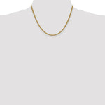Load image into Gallery viewer, 14K Yellow Gold 3mm Handmade Regular Rope Chain Necklace  Length 16'' inches
