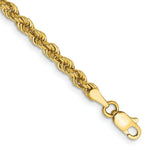 Load image into Gallery viewer, 14K Yellow Gold 3mm Handmade Regular Rope Chain Bracelet  Length 7'' inches
