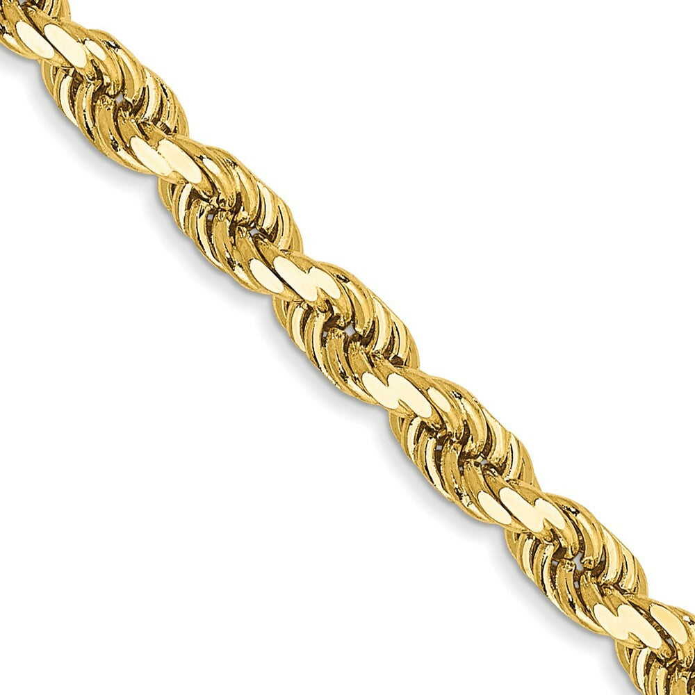 14K Yellow Gold 3.5mm Diamond-cut Rope with Lobster Clasp Chain Necklace  Length 16'' inches