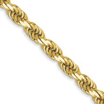 Load image into Gallery viewer, 14K Yellow Gold 3.5mm Diamond-cut Rope with Lobster Clasp Chain Necklace  Length 16'' inches

