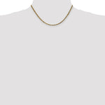 Load image into Gallery viewer, 14K Yellow Gold 3.5mm Diamond-cut Rope with Lobster Clasp Chain Necklace  Length 16'' inches
