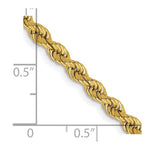 Load image into Gallery viewer, 14K Yellow Gold 3.65mm Handmade Regular Rope Chain Necklace  Length 18'' inches
