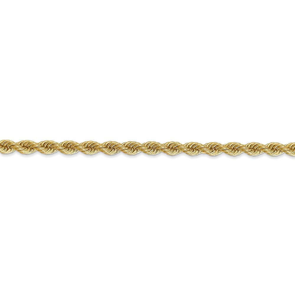 14K Yellow Gold 3.65mm Handmade Regular Rope Chain Necklace  Length 18'' inches