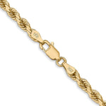Load image into Gallery viewer, 14K Yellow Gold 4mm Diamond-cut Rope with Lobster Clasp Chain Necklace  Length 16'' inches
