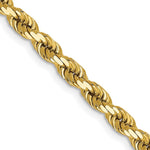Load image into Gallery viewer, 14K Yellow Gold 4mm Diamond-cut Rope with Lobster Clasp Chain Necklace  Length 16'' inches
