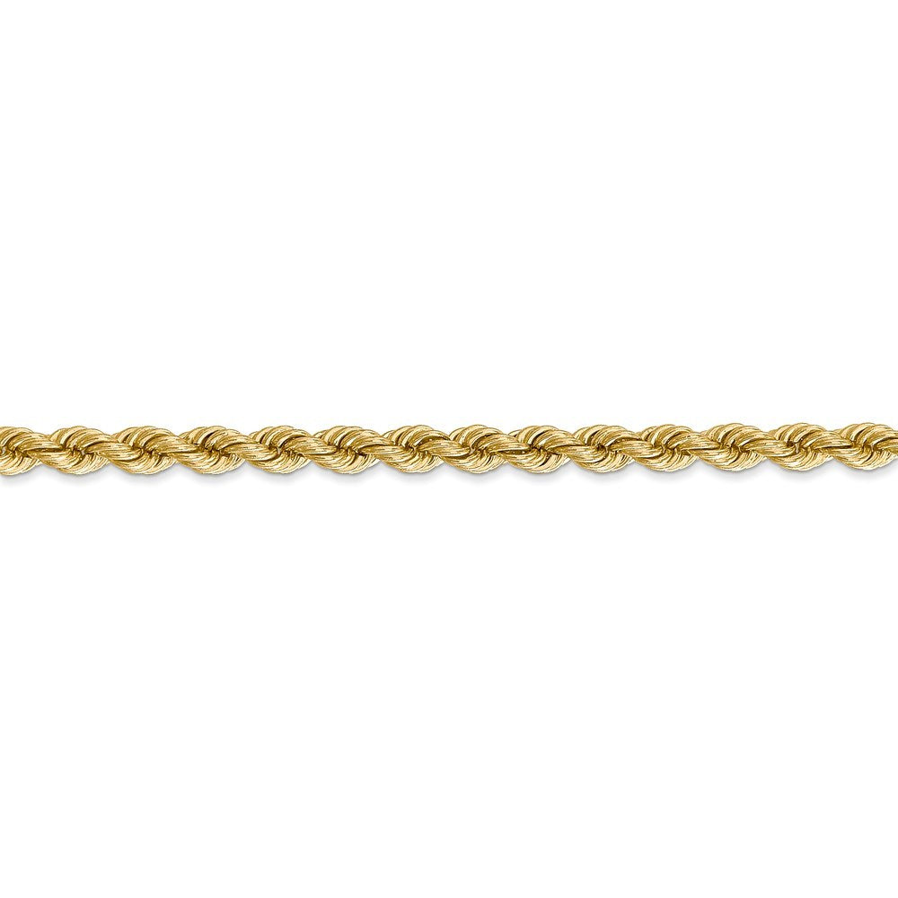 14K Yellow Gold 4mm Handmade Regular Rope Chain Necklace  Length 18'' inches