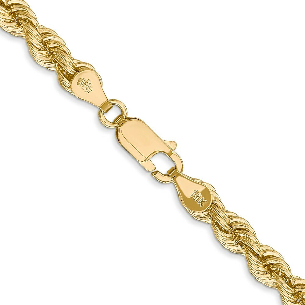 14K Yellow Gold 5mm Handmade Regular Rope Chain Necklace  Length 18'' inches