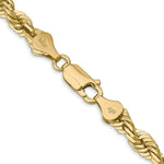 Load image into Gallery viewer, 14K Yellow Gold 5.5mm Diamond-cut Rope with Lobster Clasp Chain Necklace  Length 20'' inches
