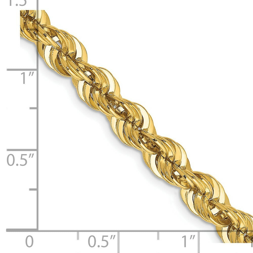 14K Yellow Gold 6mm Handmade Regular Rope Chain Necklace  Length 20'' inches