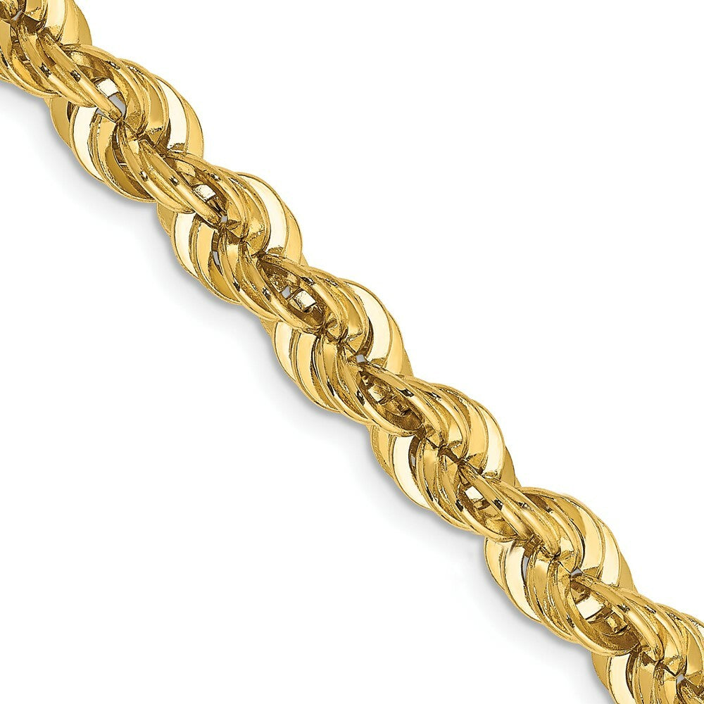14K Yellow Gold 6mm Handmade Regular Rope Chain Necklace  Length 20'' inches
