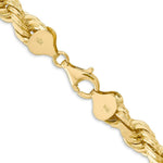 Load image into Gallery viewer, 14K Yellow Gold 8mm Diamond-cut Rope Chain Necklace  Length 22'' inches
