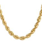 Load image into Gallery viewer, 14K Yellow Gold 10mm Diamond-cut Rope Chain Necklace  Length 20'' inches
