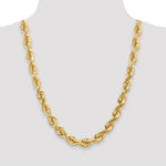 Load image into Gallery viewer, 14K Yellow Gold 10mm Diamond-cut Rope Chain Necklace  Length 20'' inches
