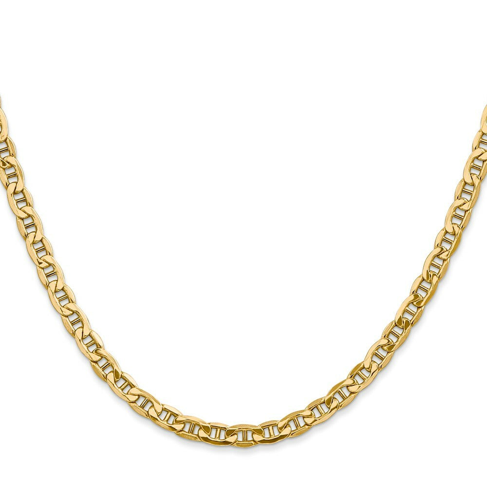 10K Yellow Gold 4.1mm Semi-Solid Anchor Chain  length: 16 inches